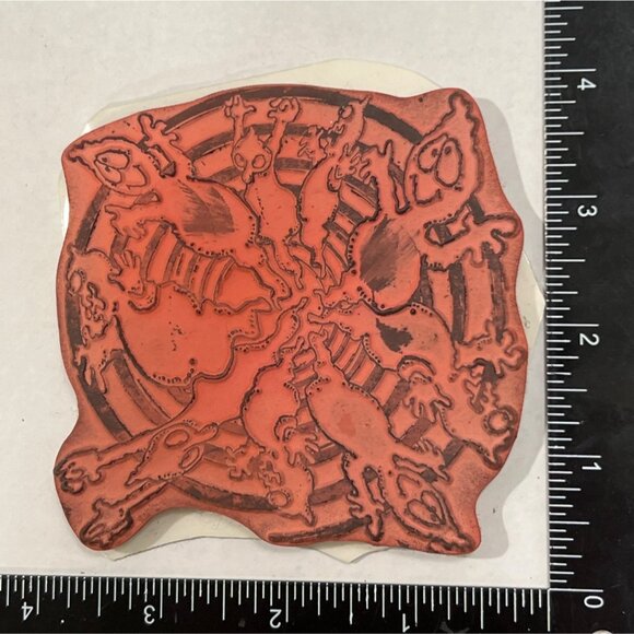 Halloween Whimsical Colorful Ghost Stamp For Crafting & Scrapbooking Projects - Picture 3 of 3